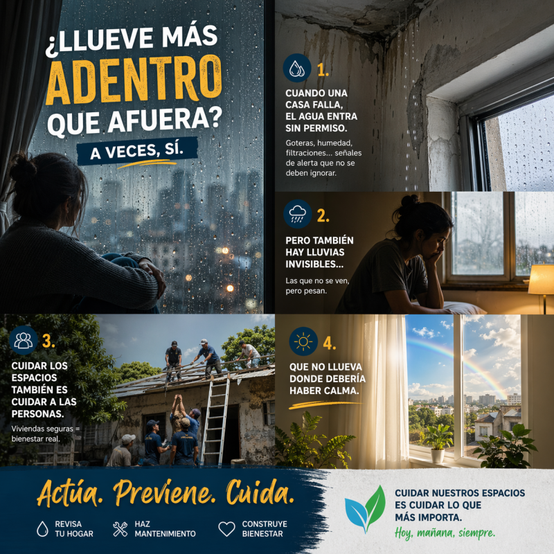 Actualidad llueve mas adentro que afuera